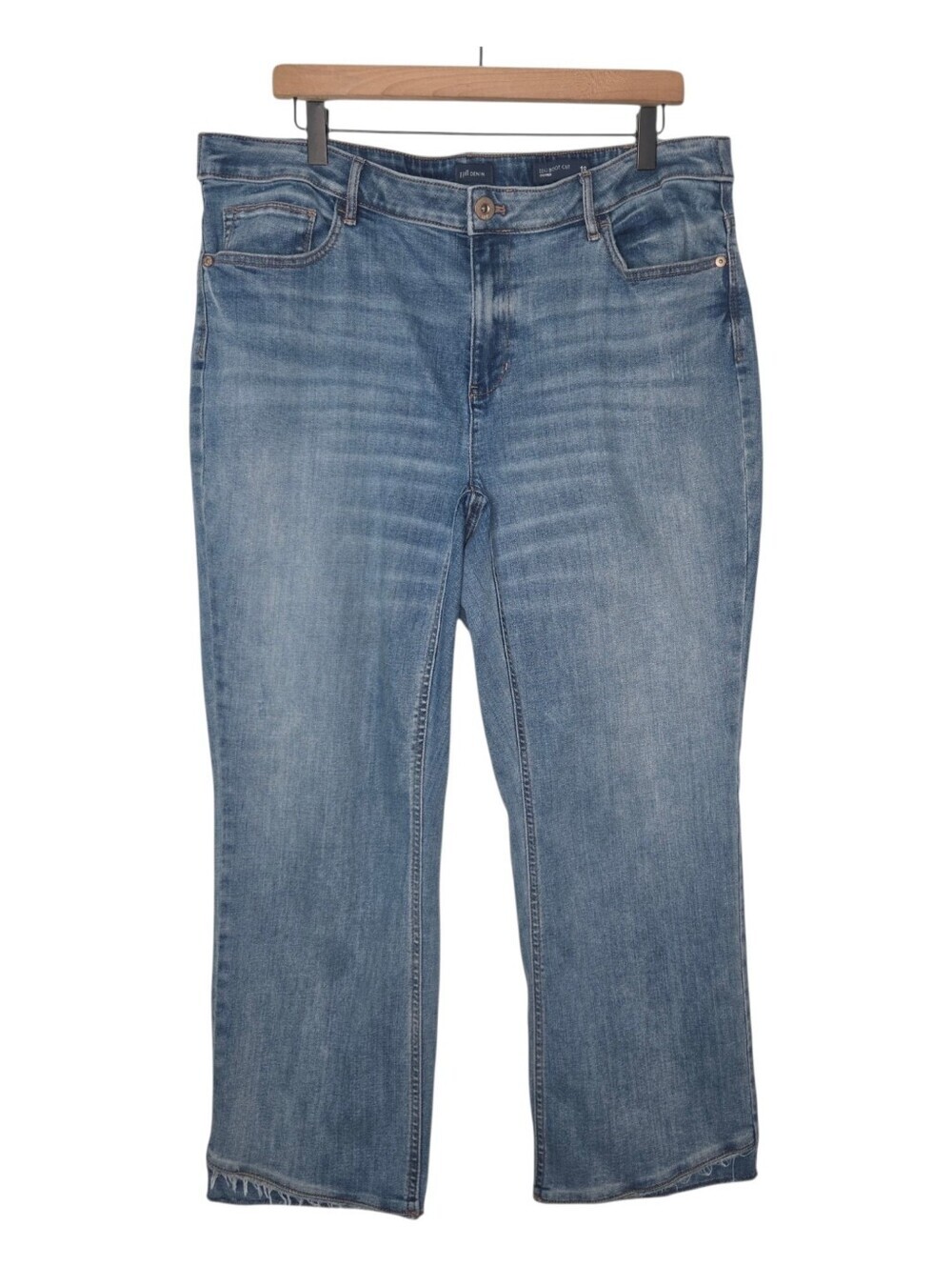 J Jill Womens Medium Wash Demi Boot Cut Crop Denim Jeans Plus Size 18